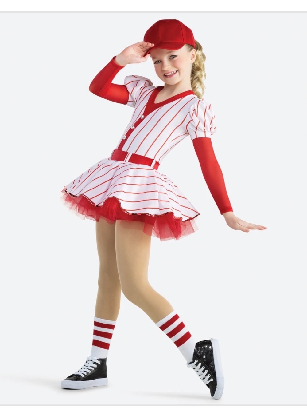 Revolution Red and White Baseball Dance Costume